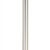 QueuePole.Slim 16" Silver Stanchion Post, Floor Mounting, Rope Not Included