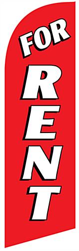 Replacement “FOR RENT” Graphic for RERENTRD 8' Feather Flags - Red
