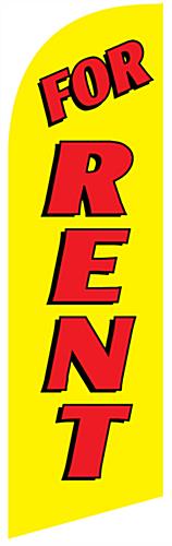Replacement “FOR RENT” Graphic for RERENTYL 8' Feather Flags - Yellow
