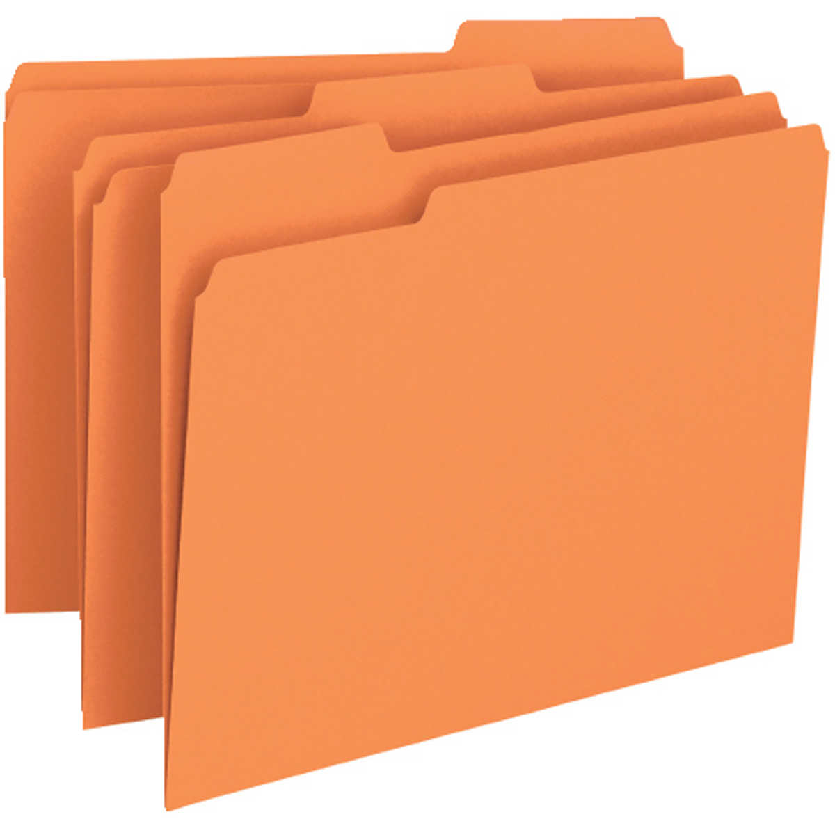 Smead Colored File Folder, 1/3-Cut Tab, Letter, Orange, 100 ct