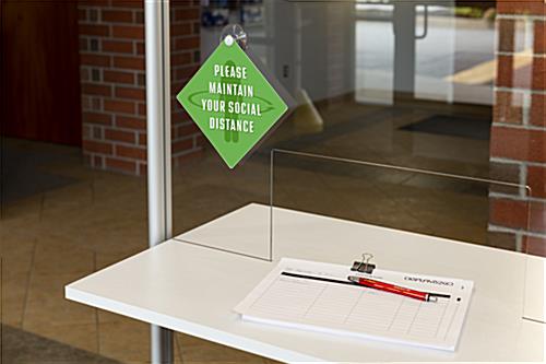 Window Signs w/ Custom Printing, Set of Four, 6" x 6", Suction Cups - Full Color - Image 5