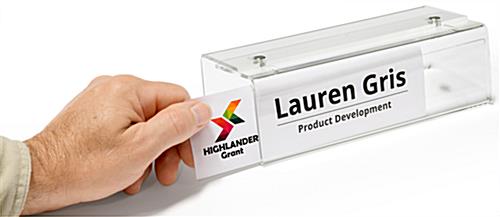 Workshop Series 8.5w x 2.5h Cubicle Name Tag Holder, for 2- 3.5-Inch Walls - Clear - Image 3