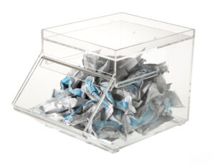 1 Gallon Acrylic Display Bin w/ Slide-in Lid - Clear