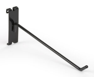 10" Metal Gridwall Peg Hook, Set of 25 - Black