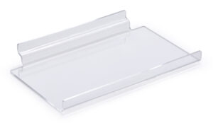 10 x 5.5-Inch Slatwall Shelf - Clear Acrylic