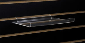 10 x 5.5-Inch Slatwall Shelf - Clear Acrylic