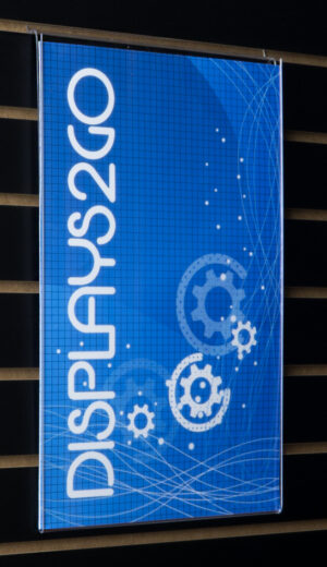 11 x 17 Sign Frame for Slatwall, Side-Loading - Clear