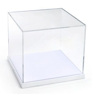 14 x 14 Countertop Display Case with Lift-Off Acrylic Top - White