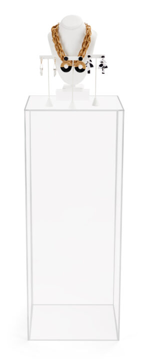 14" x 14" x 36" Acrylic Pedestal w/ Floor Standing Design - Clear