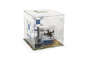 15 x 15 Countertop Display Case, Collapsible, Acrylic, Custom Graphics - Clear