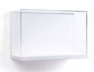 17.5 x 12 Wall Display Case w/ Lift-Off Acrylic Top - White