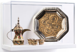 17.5 x 12 Wall Display Case w/ Lift-Off Acrylic Top - White