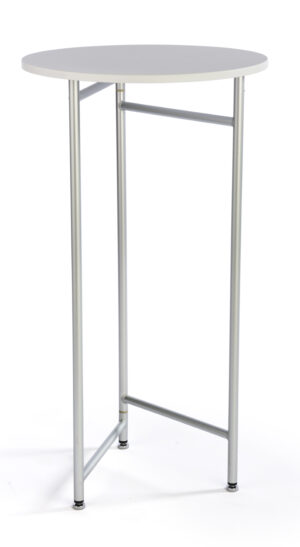 23.5” x 44” Display Table, Round - White