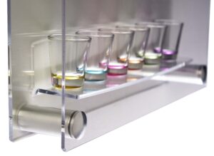 24 Shot Glass Display Case for Wall Mount, Side Loading