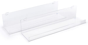 25.5" Acrylic Shelving for Gridwall, Set of 2 - Clear