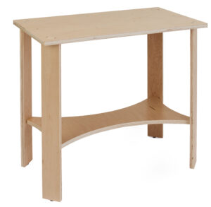 28" Tall Wooden Display Table, Collapsible Design, Eco-Friendly Poplar Wood - Natural