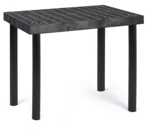 36"w Garden Center Bench Display with 30" Legs, Grid Top, Weatherproof - Black