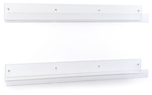36 x 4 Acrylic Shelves, Wall Mounted, Dual Installation Options, Set of 2 - Clear