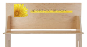 44 x 67.5 Multi-Tier Shelving Display, Custom Printed, Collapsible Design - Natural