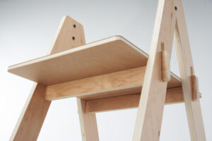 47 x 65.25 Multi-Tier Shelving Display, Floor Standing, Collapsible Design - Natural