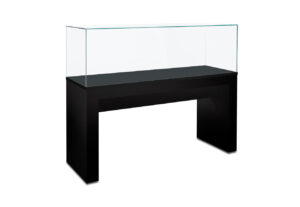 48" Airtight Glass Display Table with Locking Lift-Off Top, Ships Assembled