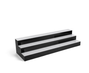 48"w 3-Tier Acrylic Bottle Organizer for Countertop Use, Interior LED Lights - Clear