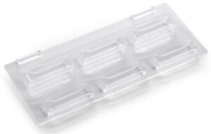 6-Pocket Acrylic Business Card Holder for Slatwall - Clear