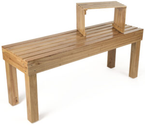 64-Inch Wide Rectangular Table, 20-Inch Wide Topper, Wheels - Oak