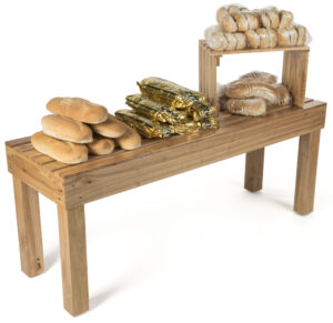 64-Inch Wide Rectangular Table, 20-Inch Wide Topper, Wheels - Oak