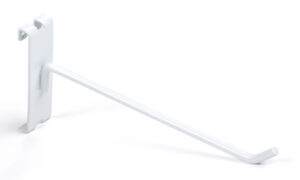 8" Metal Gridwall Peg Hook, Set of 25 - White