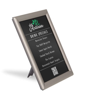 8.5" x 11" Sign Holder for Wall or Tabletop, Snap Frame, Non-Glare Lens