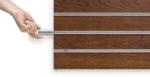 96 x 48 Slatwall Panel for Wall, Aluminum Inserts - Cherry