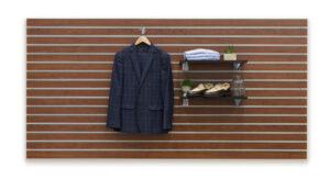 96 x 48 Slatwall Panel for Wall, Aluminum Inserts - Cherry