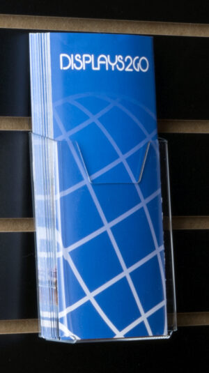 Acrylic Brochure Pocket for Slatwall, Fits 4 x 9 Pamphlets - Clear