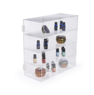 Acrylic Countertop Display Case w/ 3 Shelves & Locking Door