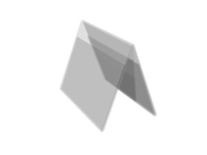 Acrylic Countertop Sign Holder, Double-Sided - Clear