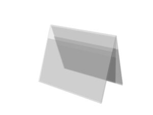 Acrylic Countertop Sign Holder, Double-Sided - Clear