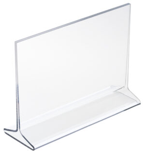 Acrylic Countertop Sign Holder, T-Style, Top Insert - Clear