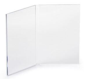 Acrylic Countertop Sign Holder, Top Insert, 2-Sided Design - Clear