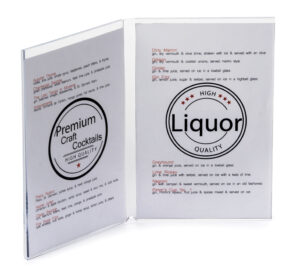 Acrylic Countertop Sign Holder, Top Insert, 2-Sided Design - Clear