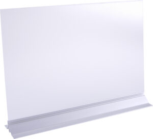 Acrylic Countertop Sign Holder with Adhesive Bottom, Frameless