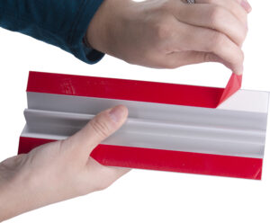 Acrylic Countertop Sign Holder with Adhesive Bottom, Frameless