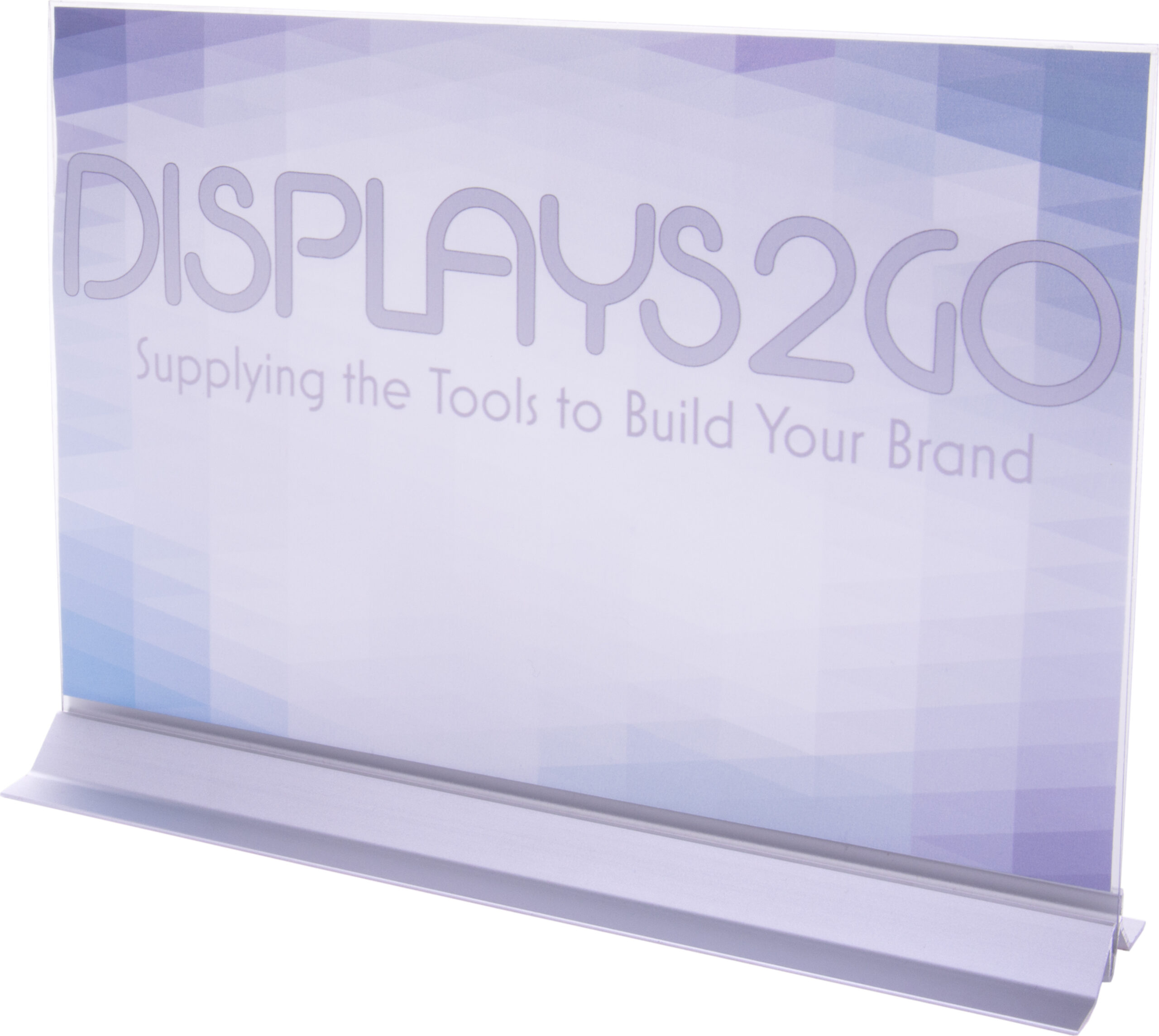Acrylic Countertop Sign Holder with Adhesive Bottom, Frameless