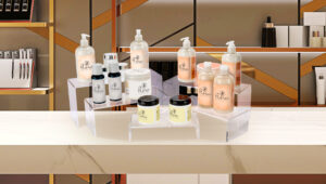 Acrylic Display Risers, Recycled Material, Assorted Sizes, Set of 5 or 7 - Clear