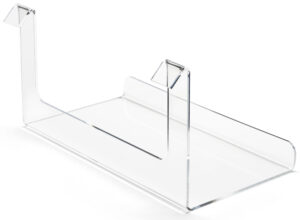 Acrylic Display Shelf for Gridwall, Rectangular - Clear
