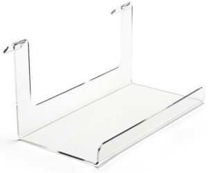 Acrylic Display Shelf for Gridwall, Rectangular - Clear