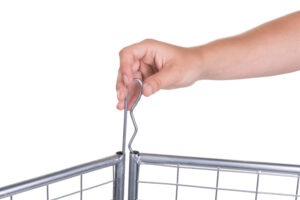 Art Display Grid, Y-Shaped, (6) 3' x 3' Panels, Iron Mesh - Silver