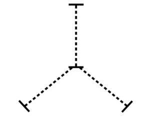 Art Display Grid, Y-Shaped, (6) 3' x 3' Panels, Iron Mesh - Silver