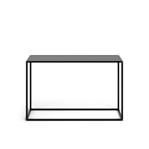 Black Console Table with Open Frame and Spacious Display Shelf - Black