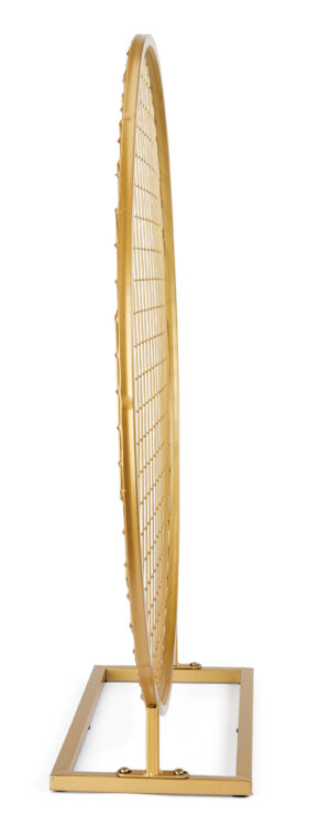 Circle Gridwall Backdrop w/ Countertop Design - Gold or White